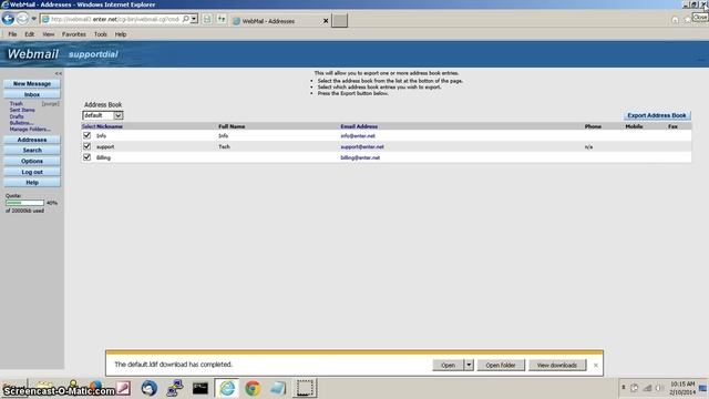 Export/Import Address Book смотреть онлайн