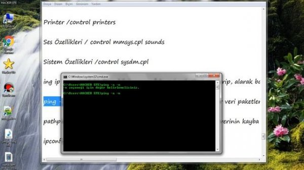Windows Cmd Kodları Kodlar Açıklamada  (Sesli Anlatım)