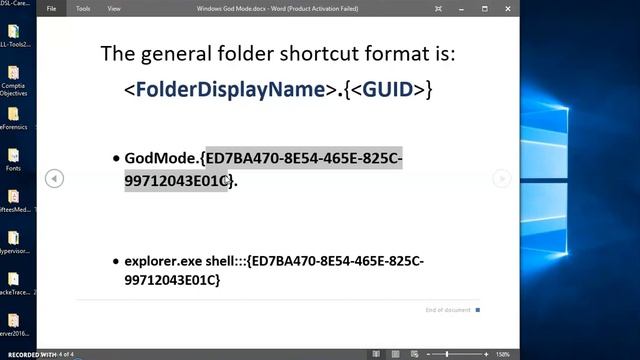 Windows God Mode to access all settings. смотреть онлайн