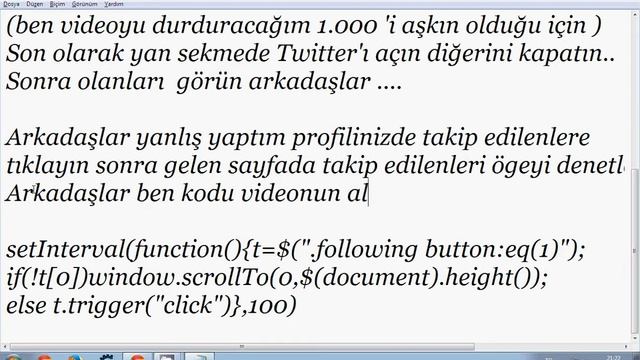 Twitter Unfollow Hilesi 16.09.2013 смотреть онлайн