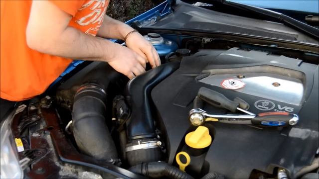 How to change air filter to a K&N on a saab 9 3 2006 смотреть онлайн