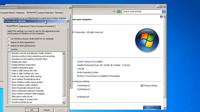 How to Optimize Visual Effect in Windows 7 for Performance(SPEED UP YOUR COMPUTER).mp4 смотреть онлайн