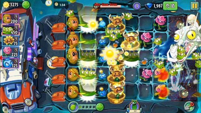 Penny's Pursuit Zomboss HARD - Zombies level 6 - Win 30 gems PvZ 2 china смотреть онлайн