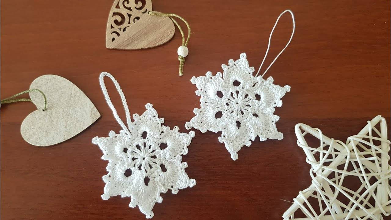 СНЕЖИНКА крючком/ Новогодний декор 2025 смотреть онлайн