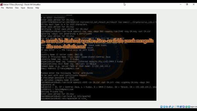 KONFIGURASI CERTIFICATE AUTHORITY HTTPS DENGAN MENGGUNAKAN OPENSSL PADA DEBIAN 10 смотреть онлайн