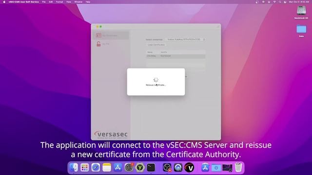Certificate Reissuance With Versasec macOS User Application смотреть онлайн