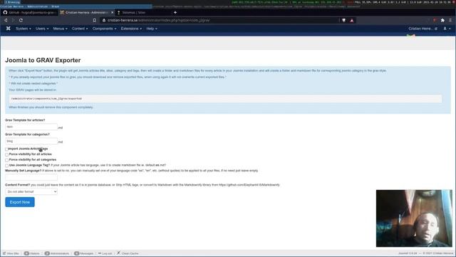 Exporting all Joomla articles to Markdown - 2021-02-28 смотреть онлайн