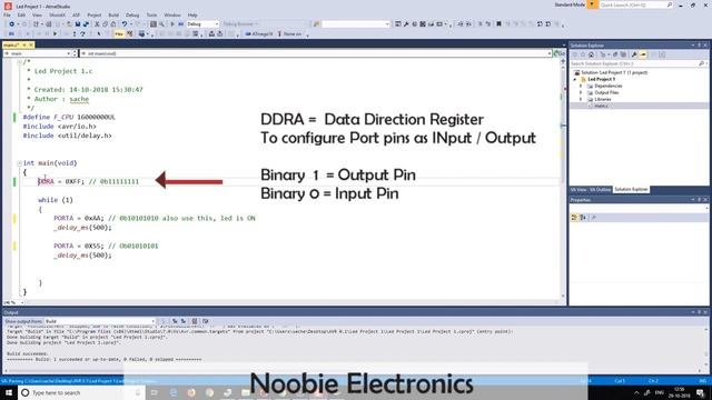 Microcontroller Programming Alternate LEDs ON / OFF for 0.5 sec смотреть онлайн