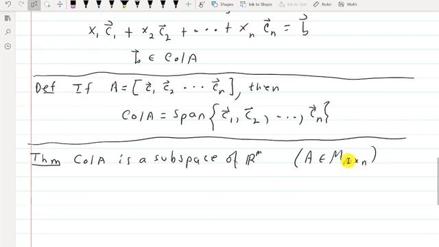 Column Space of a matrix смотреть онлайн