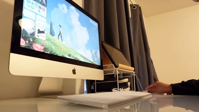 Organize With Me + Room Decor : Apple iMac set up, cozy set up, organization, spring 2024 смотреть онлайн