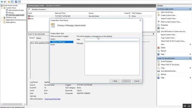 89. Прикрепление задач к событиям Windows 10 смотреть онлайн