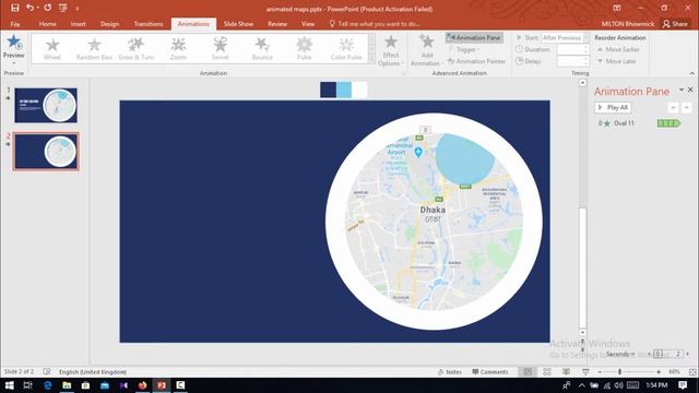 Make Animated Maps Location Slide Design in PowerPoint 2016 | PowerPoint Designer смотреть онлайн
