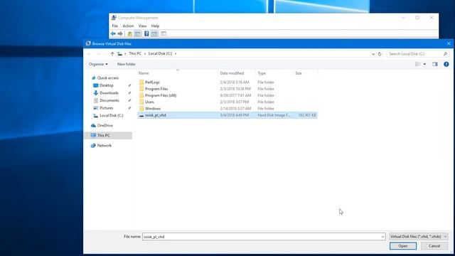 Windows 10: How to attach Virtual Hard Disk (VHD) using Disk Management. смотреть онлайн