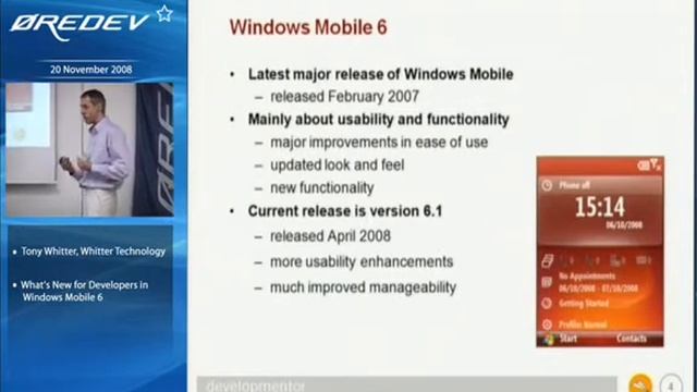 What's New for Developers in Windows Mobile 6 – Tony Whitter clip2 смотреть онлайн