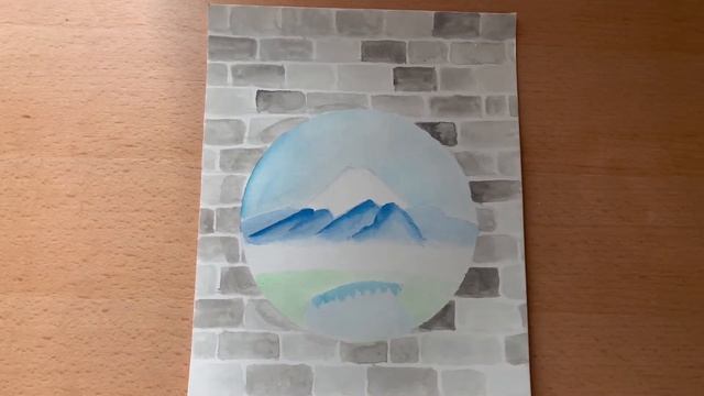 Easy Watercolour Landscape 3D Art | Opening Window Frame | Satisfying смотреть онлайн