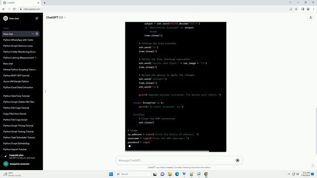 Python Script To Upgrade Cisco Ios