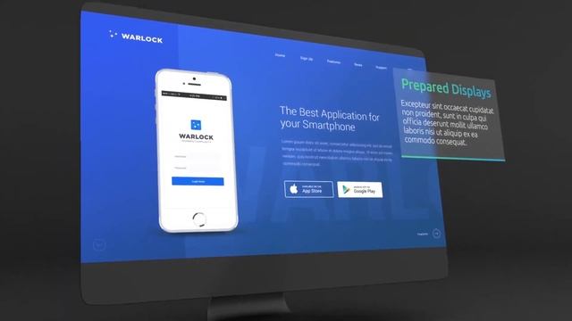 Dark Monitor Mockups | After Effects Project Files - Videohive template смотреть онлайн