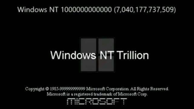 Windows NT Trillion Startup Sound - Windows NT 1000000000000 (7,040,177,737,509) смотреть онлайн