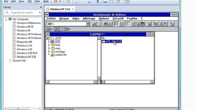 Comment installer Windows NT 3.51 (avec SP5) sur VMWare Workstation 12.5.9 смотреть онлайн