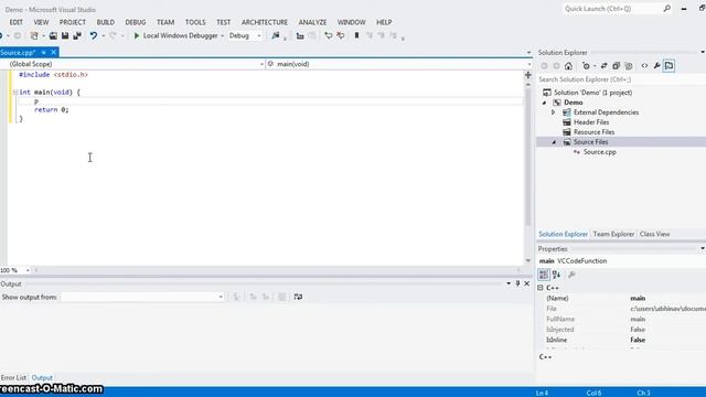 How to create a basic command line program in C programming language using visual studio смотреть онлайн