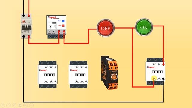 Star Delta Control Circuit Diagram With Timer Full Animation смотреть онлайн