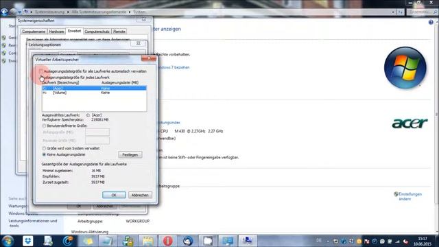 Windows 7 - Größe des Virtuellen Arbeitsspeichers festlegen смотреть онлайн