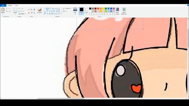 How to trace over a picture on ms paint! (old and please dont steal art like i did in de vid ;c) смотреть онлайн