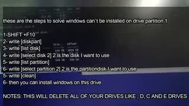 WINDOWS CANNOT BE INSTALLED ON DRIVE 0 PARTITION 1,2,3,4 ETC... (Solution) смотреть онлайн