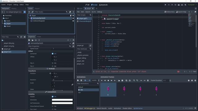 Keyboard Input Map and Player Movement - Godot 4 Tutorial - Pt 3 - 2D Platform Game смотреть онлайн