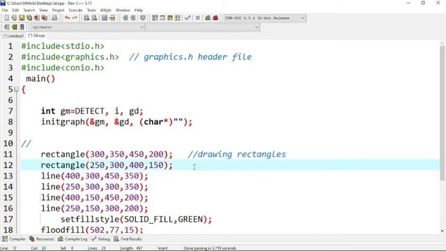 How to draw 3d cube using graphics in C++. смотреть онлайн