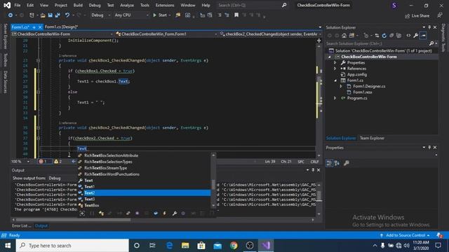 CheckBox Check Win-Form Visual Studio in C# By Code BOX смотреть онлайн