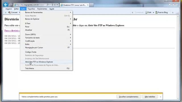 Curso de HTML #000; - aula 27 - Usando Internet Explorer como Cliente FTP смотреть онлайн
