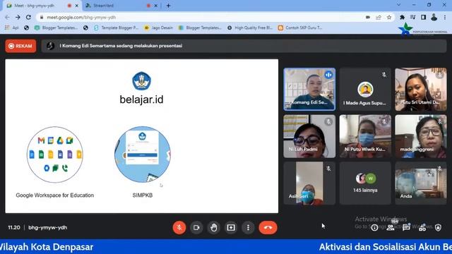Aktivasi dan Sosialisasi Akun Belajar.id Kota Denpasar смотреть онлайн
