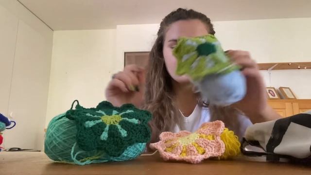 Crochet with me : Granny square scarf (part 1) 🧶 смотреть онлайн