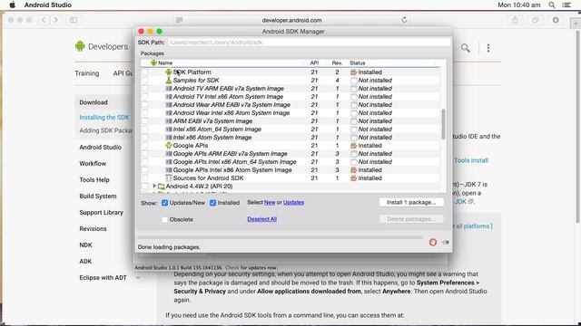 Android Studio: Installation and Configuration for Mac OS X смотреть онлайн