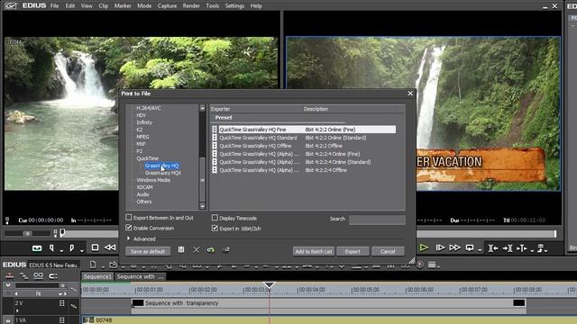 12:QuickTime Codecs in EDIUS Pro 6.5 смотреть онлайн