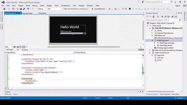 Make a basic C++ Xaml App for Universal Windows Apps in Visual Studio смотреть онлайн