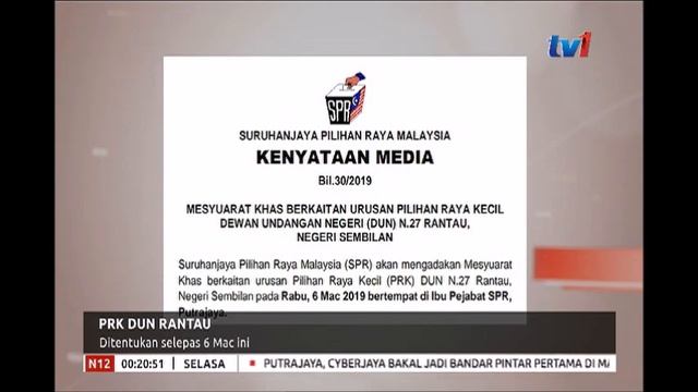 N12-PRK DUN RANTAU-DITENTUKAN SELPAS 6 MAC INI [5 MAC 2019] смотреть онлайн