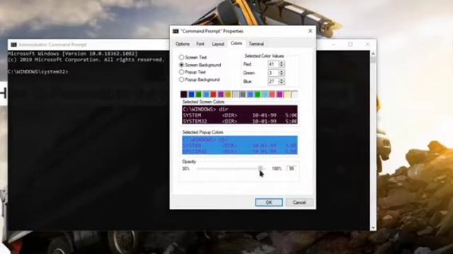 CHANGE COLOUR OF COMMAND PROMPT IN WINDOW 10||HOW TO CHANGE смотреть онлайн
