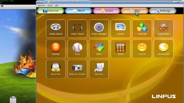 Linpus Linux in VirtualBox смотреть онлайн