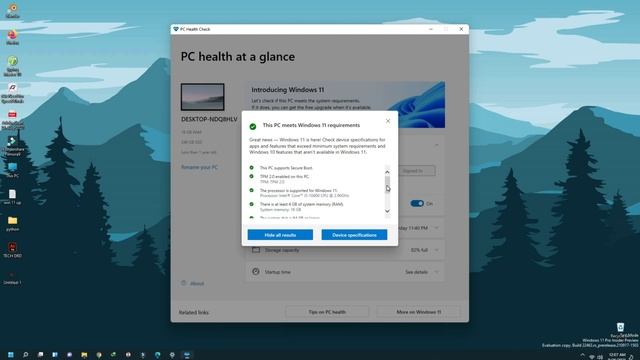 PC Health Check Windows 10_ Secure Boot & TPM 2.0 PC Status Check To Install Windows 11 New Build