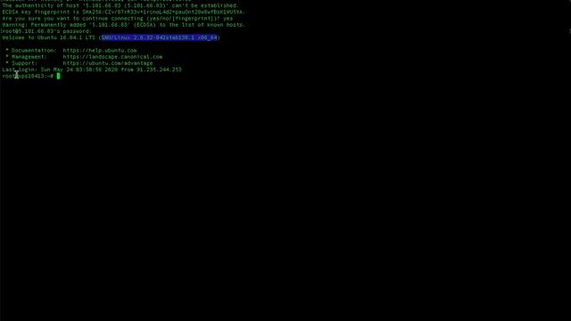 LINUX SSH Первое подключение через к удаленной машине смотреть онлайн