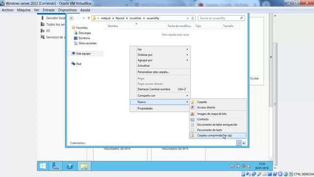 Configuración Servidor FTP - Windows Server 2012 смотреть онлайн