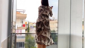 Wash the window | Cleaning motivation | Girl clean window| Transparent See thought leopard dress