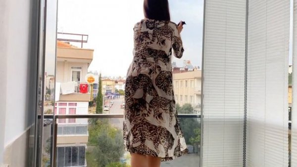 Wash the window | Cleaning motivation | Girl clean window| Transparent See thought leopard dress