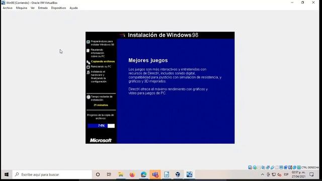 Video Tutorial de Como Instalar una Virtualización en VirtualBox Con el Sistema Operativo Windows98 смотреть онлайн