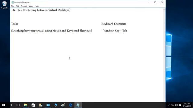Keyboard Shortcut for Switching between Virtual Desktops in Windows 10 - Windows 10 Tips & Tricks смотреть онлайн