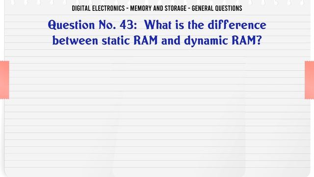 MCQ Questions Memory and Storage - General Questions with Answers смотреть онлайн