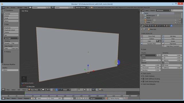 Blender: cloth simulation. Create curtains in Blender смотреть онлайн