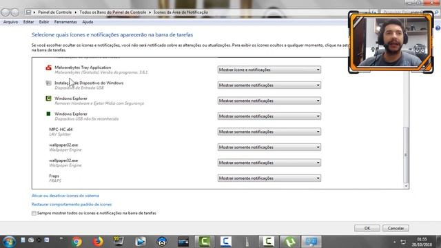 Como alterar os Ícones da Área de Notificação (Windows 7) смотреть онлайн